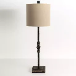 Hot Kirklands Home Abbott Antique Black Buffet Lamp Tan