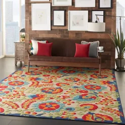 Outlet Kirklands Home Abstract Floral Outdoor Area Rug, 7x10 Multi