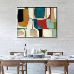 Online Kirklands Home Abstract Fold Framed Canvas Art Print Multi