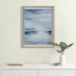 Hot Kirklands Home Abstract Sparkling Sea Framed Wall Art Blue