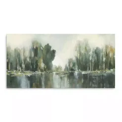 Clearance Kirklands Home Abstract Treeline Canvas Art Print, 40x20 in. Blue