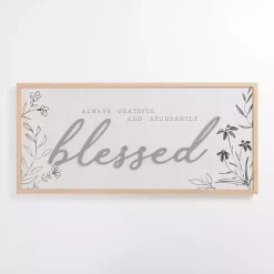 Kirklands Home Abundantly Blessed Wood Wall Plaque
