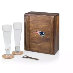 Hot Kirklands Home Acacia New England Patriots Beer Glass Set