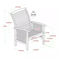 Hot Kirklands Home Acacia Wood Slatted 7-pc. Outdoor Dining Set Brown