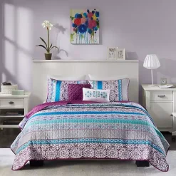 New Kirklands Home Adley Reversible Twin XL 4-pc. Quilt Set