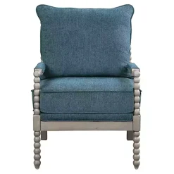 Clearance Kirklands Home Aegean Liam Turned Leg Accent Chair Blue
