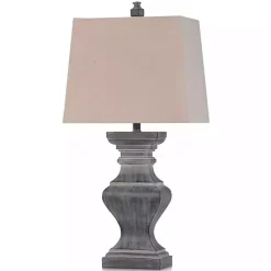 Online Kirklands Home Aged Black Candlestick Base Table Lamp, 33 in. Tan