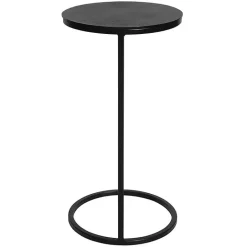Sale Kirklands Home Aged Metal Frame Slab Top Accent Table Black