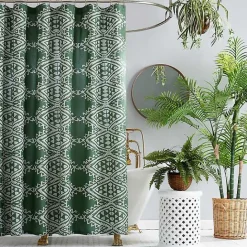 Outlet Kirklands Home Aisha Shower Curtain Green