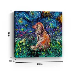 Clearance Kirklands Home Aja Trier Dachshund III Starry Night Canvas Print