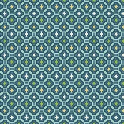 Kirklands Home Alana Tile Luxe Outdoor Dining Chair Cushion Blue