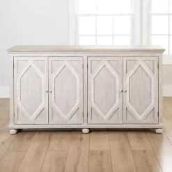 Online Kirklands Home Alana washed 4-Door Cabinet White