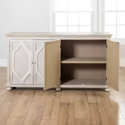 Online Kirklands Home Alana washed 4-Door Cabinet White