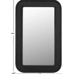 Clearance Kirklands Home Alessa Black Rectangular Wall Mirror