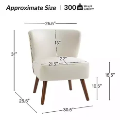 Hot Kirklands Home Alex Upholstered Floral Back Accent Chair Ivory