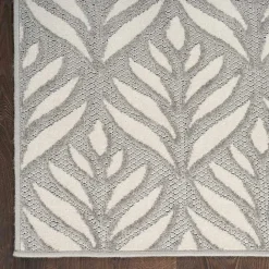 New Kirklands Home Aloha Ash Botanical Indoor/Outdoor Area Rug, 9x12