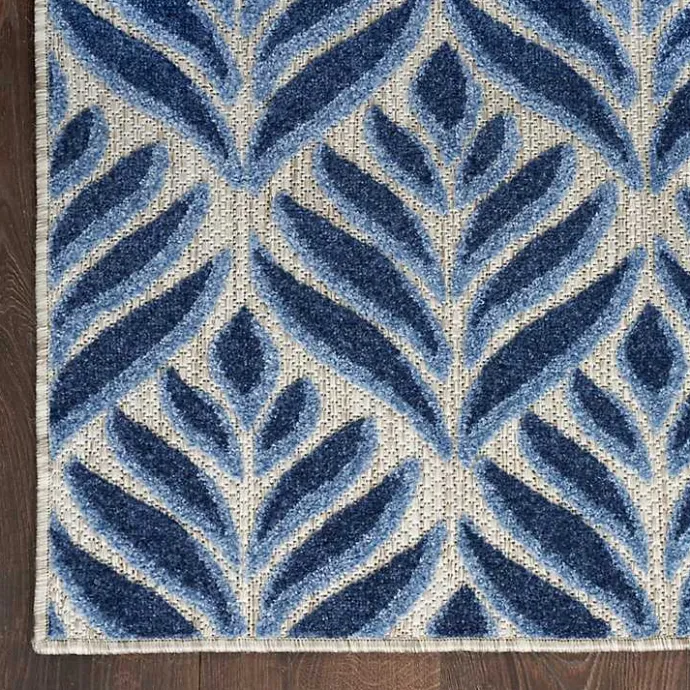 Hot Kirklands Home Aloha Botanical Indoor/Outdoor Rug, 7x10 Blue