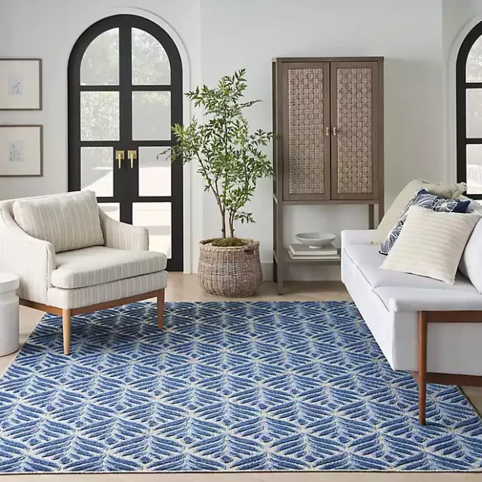 Hot Kirklands Home Aloha Botanical Indoor/Outdoor Rug, 7x10 Blue