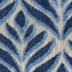 Best Kirklands Home Aloha Blue Botanical Indoor/Outdoor Area Rug, 9x12