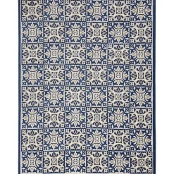 Online Kirklands Home Aloha Blue Geometric Indoor/Outdoor Area Rug, 5x7