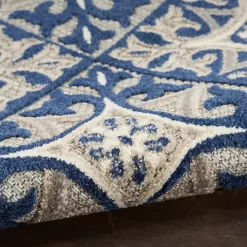 Online Kirklands Home Aloha Blue Geometric Indoor/Outdoor Area Rug, 5x7