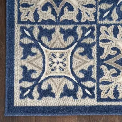 Outlet Kirklands Home Aloha Blue Geometric Indoor/Outdoor Area Rug, 6x9
