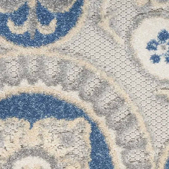 Hot Kirklands Home Aloha Blue Medallion Indoor/Outdoor Area Rug, 5x7