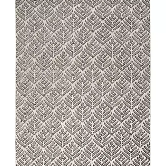 Hot Kirklands Home Aloha Botanical Indoor/Outdoor Rug, 6x9 Gray