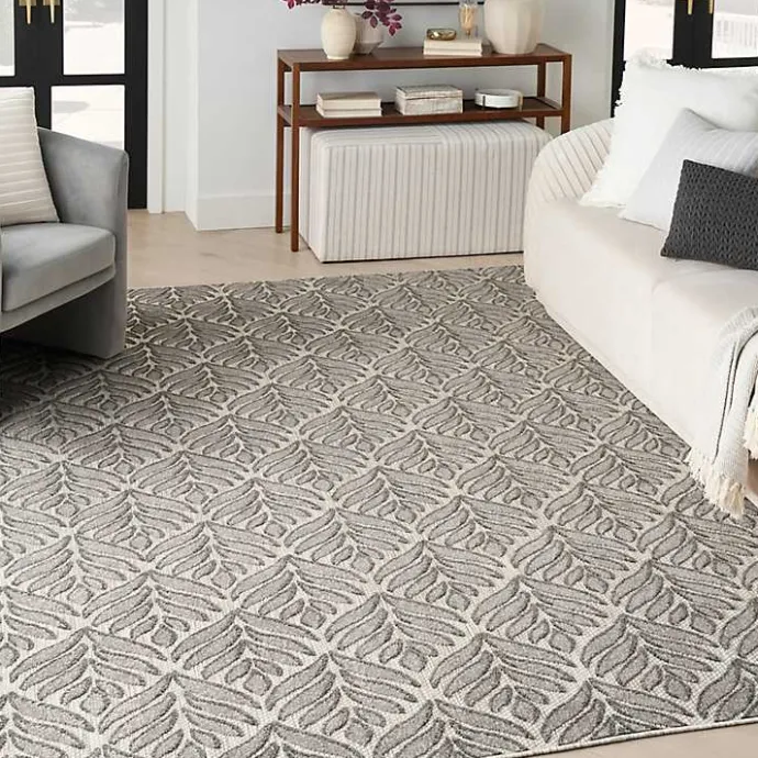 Hot Kirklands Home Aloha Botanical Indoor/Outdoor Rug, 6x9 Gray