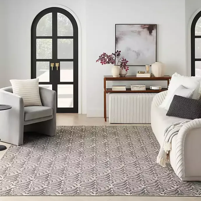 Hot Kirklands Home Aloha Botanical Indoor/Outdoor Rug, 6x9 Gray