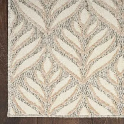 Clearance Kirklands Home Aloha Ivory Botanical Indoor/Outdoor Area Rug, 3x5