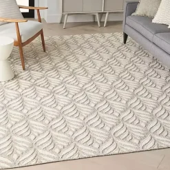Clearance Kirklands Home Aloha Ivory Botanical Indoor/Outdoor Area Rug, 3x5