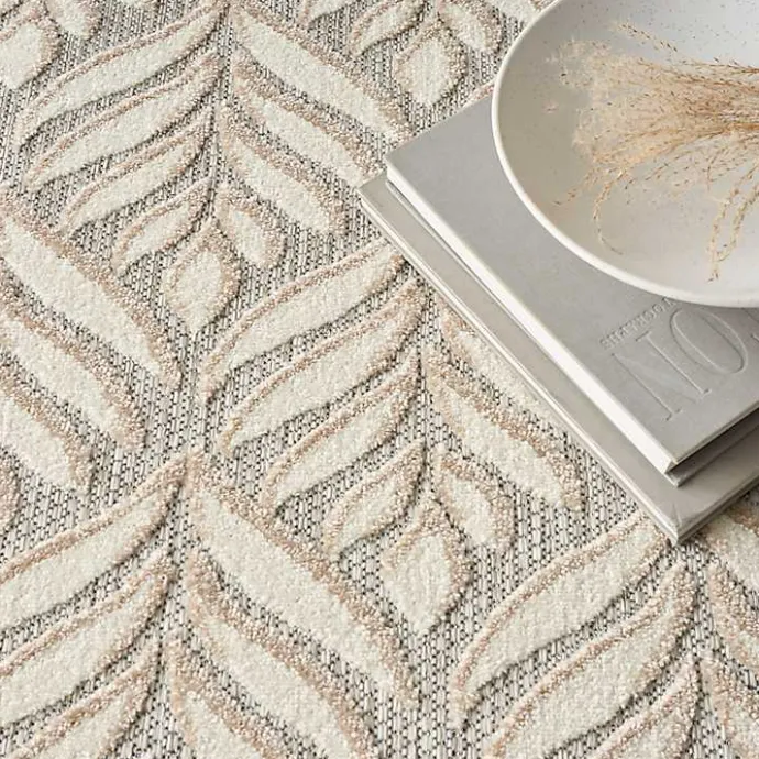 Online Kirklands Home Aloha Ivory Botanical Indoor/Outdoor Area Rug, 6x9