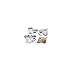 Online Kirklands Home Aluminum Card Icon Bowls, Set of 4 Silver