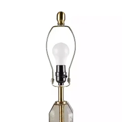 New Kirklands Home Amber Faceted Glass Table Lamp Brown