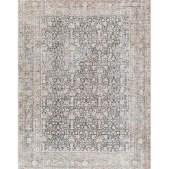 Discount Kirklands Home Amelie Black Traditional Washable Area Rug, 6x9