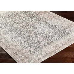 Discount Kirklands Home Amelie Black Traditional Washable Area Rug, 6x9
