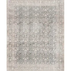 Kirklands Home Amelie Black Traditional Washable Area Rug, 7x10