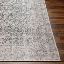 Kirklands Home Amelie Black Traditional Washable Area Rug, 7x10