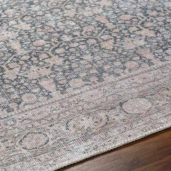 Kirklands Home Amelie Black Traditional Washable Area Rug, 7x10
