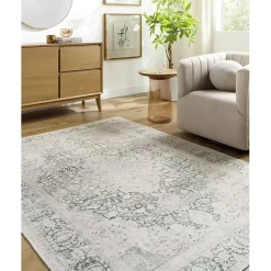Discount Kirklands Home Amelie Green Traditional Washable Area Rug, 5x7