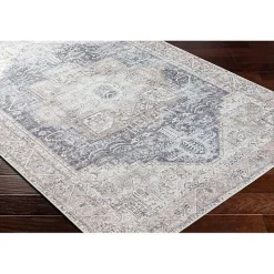 Best Kirklands Home Amelie Navy Blue Classic Washable Area Rug, 5x7