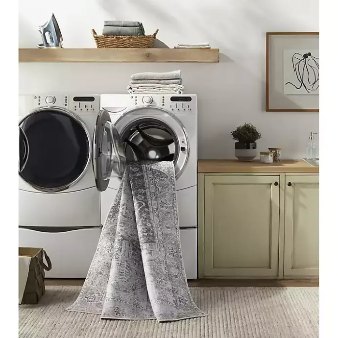 Online Kirklands Home Amelie Navy Blue Classic Washable Area Rug, 7x10