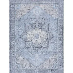 Outlet Kirklands Home Amelie Silver Classic Washable Area Rug, 6x9 Blue