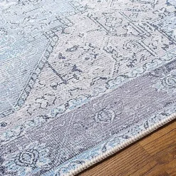 Outlet Kirklands Home Amelie Silver Classic Washable Area Rug, 6x9 Blue
