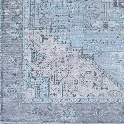 Outlet Kirklands Home Amelie Silver Classic Washable Area Rug, 6x9 Blue