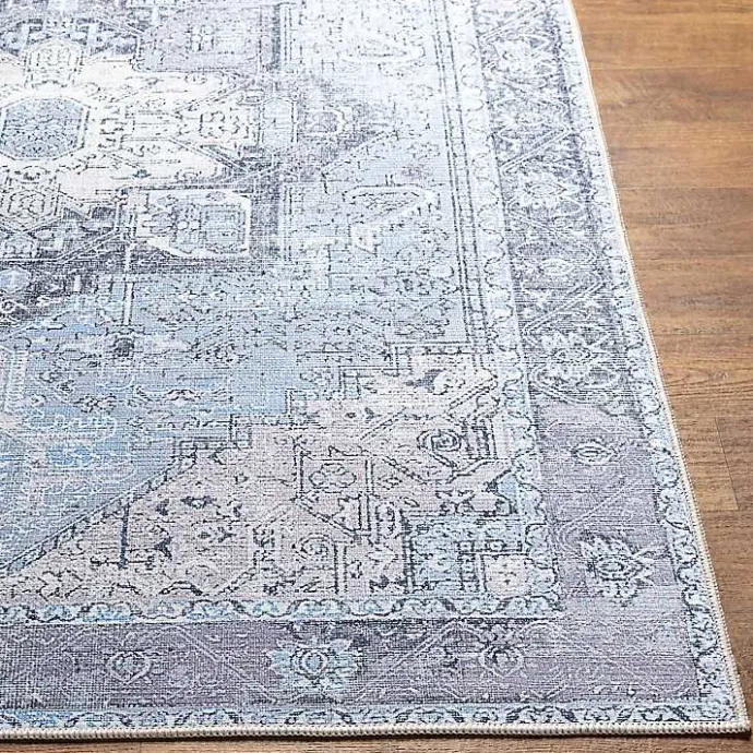 Clearance Kirklands Home Amelie Silver Classic Washable Area Rug, 8x12 Blue