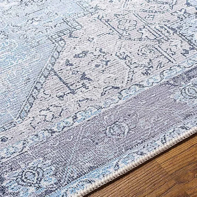 Clearance Kirklands Home Amelie Silver Classic Washable Area Rug, 8x12 Blue