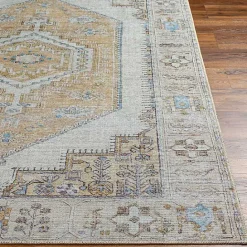 New Kirklands Home Amelie Yellow Traditional Washable Area Rug, 7x10