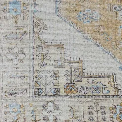 New Kirklands Home Amelie Yellow Traditional Washable Area Rug, 7x10